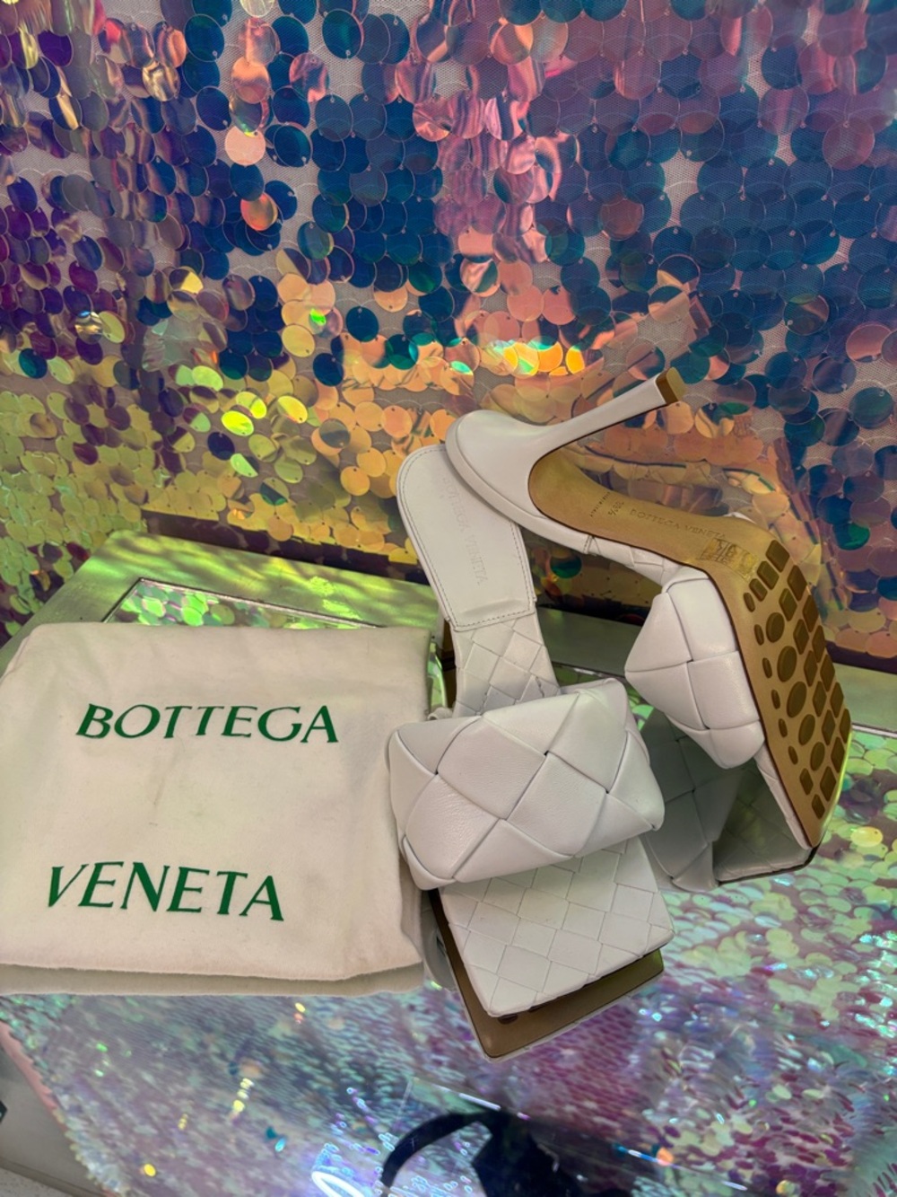 Bottega Veneta Lido Mule heels New Authentic Size 39.5 10/10 condition